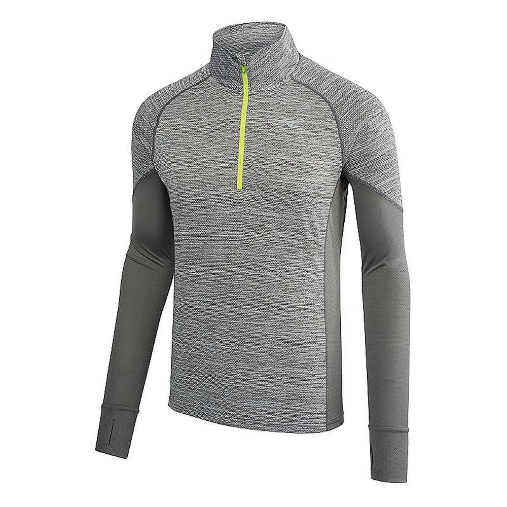 Panske Treningove Oblecenie Mizuno Alpha Long Sleeve Half Zip Siva Vypredaj TUVI07935